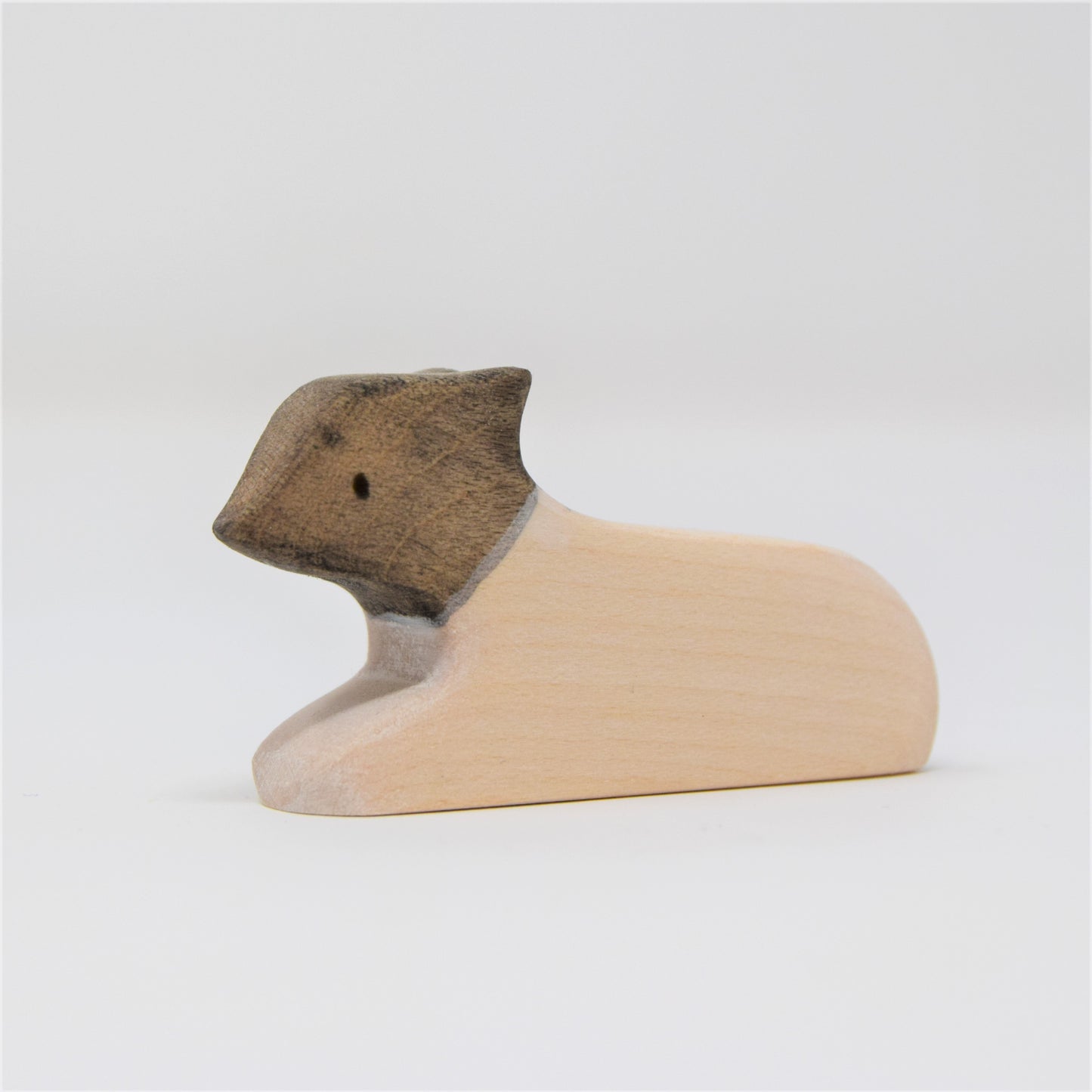Wooden Black and White Lamb Lying - Eric & Albert