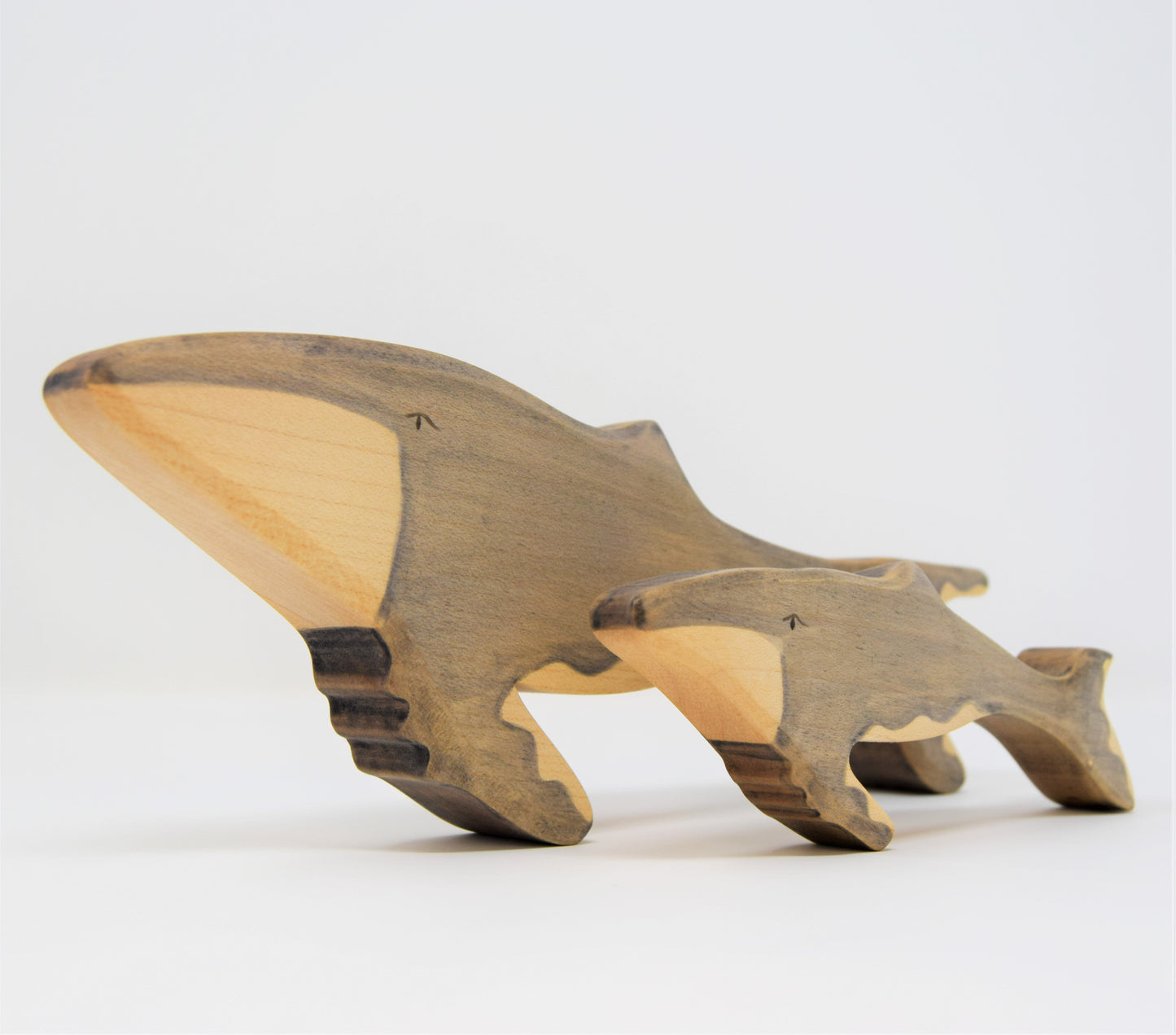 Wooden Humpback Whale Calf - Eric & Albert