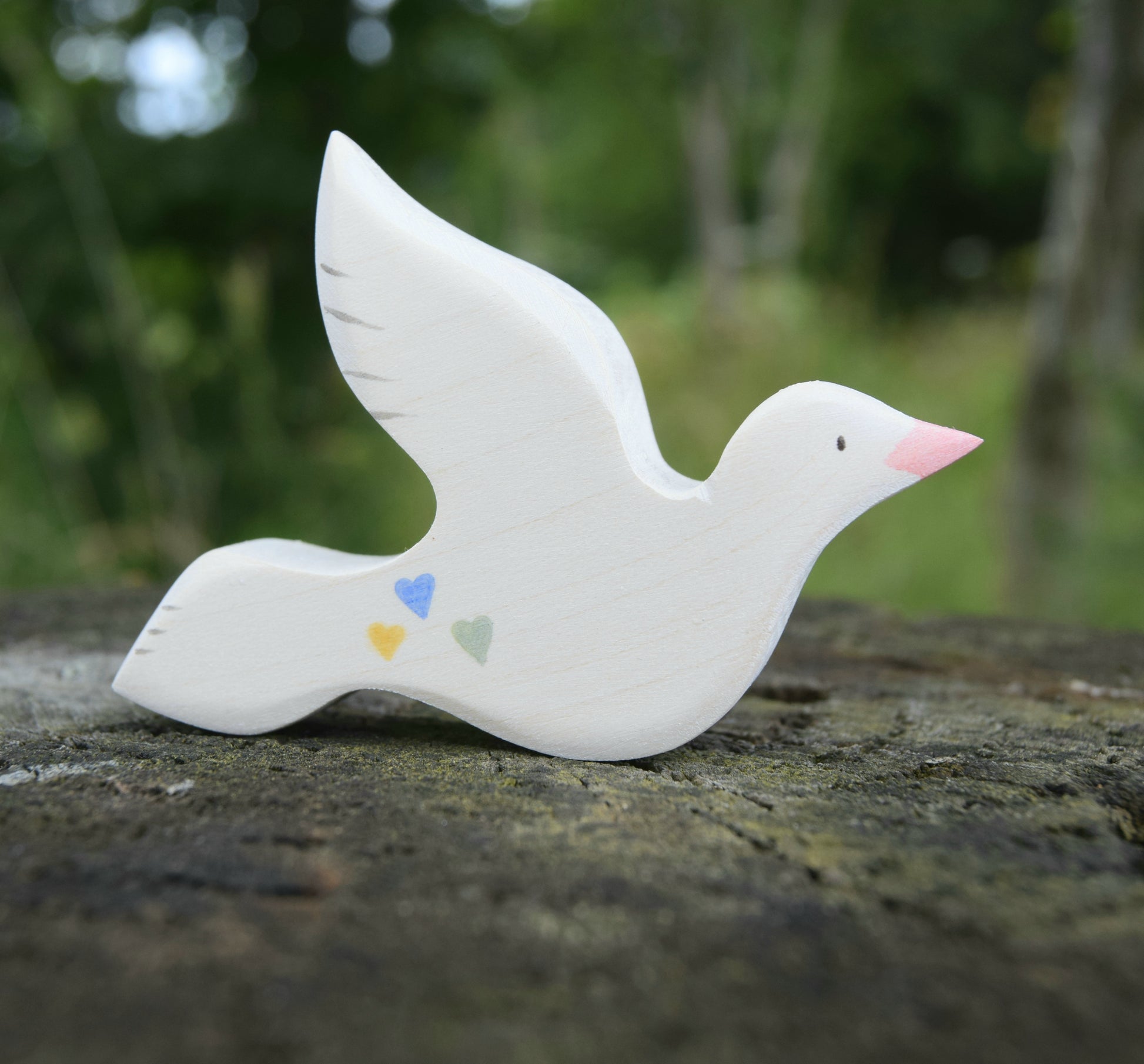 Special Edition Wooden Rainbow Dove - Eric & Albert