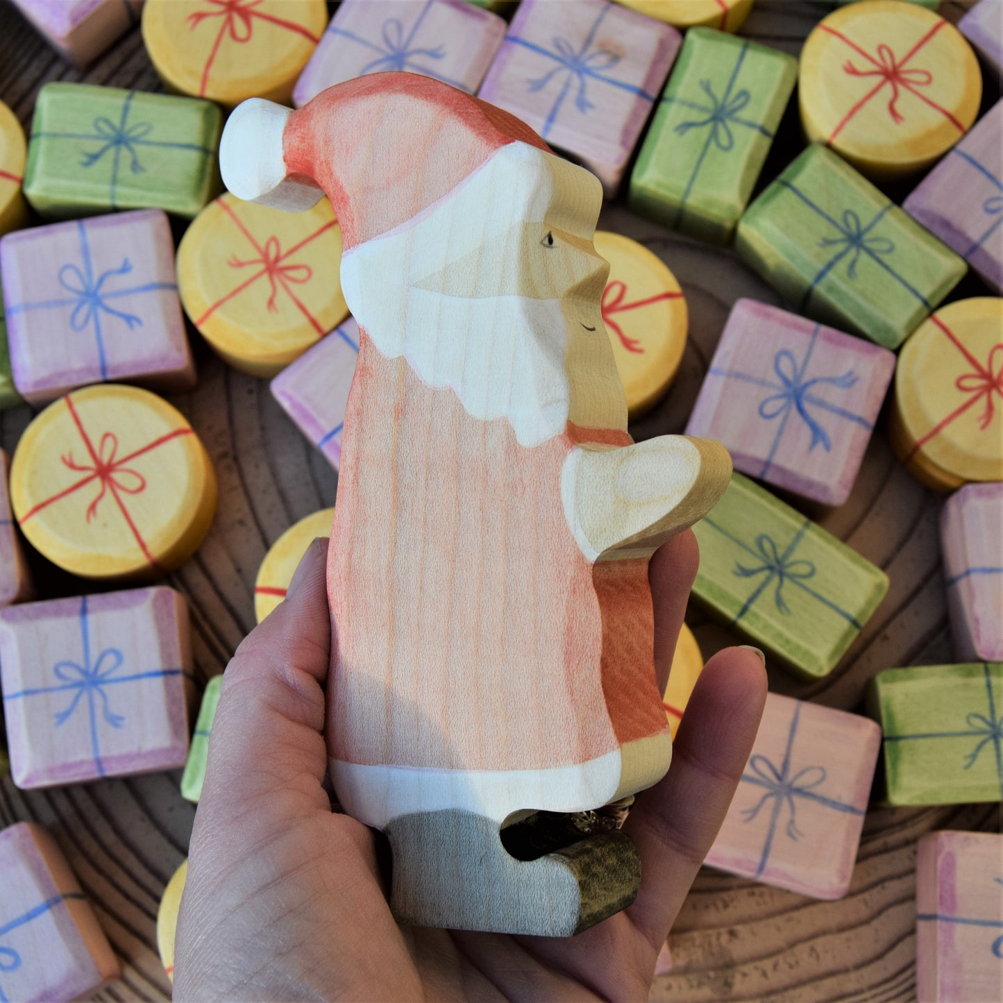 Wooden Father Christmas - Eric & Albert