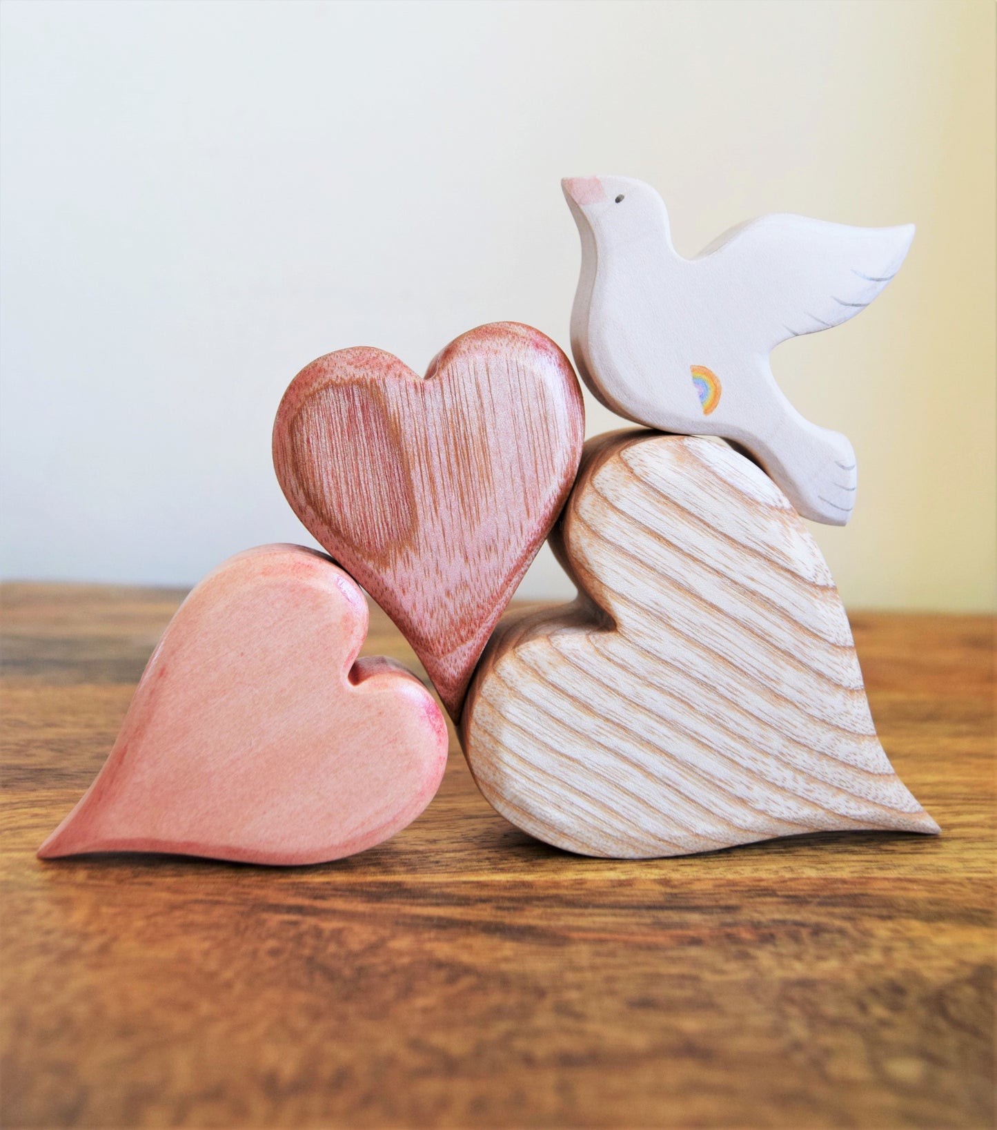 Special Edition Wooden Rainbow Dove - Eric & Albert