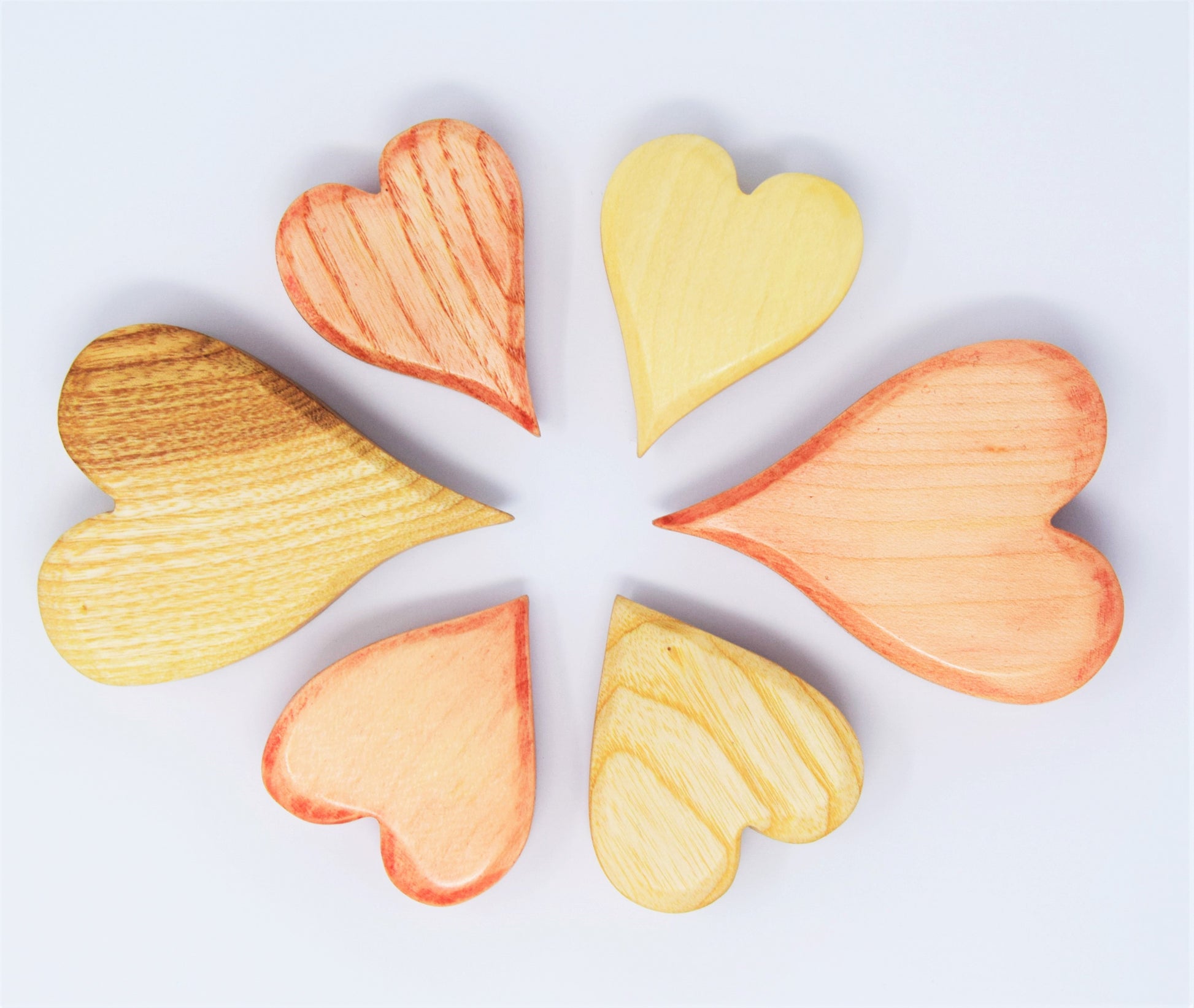 Wooden Heart Set of Three - Eric & Albert