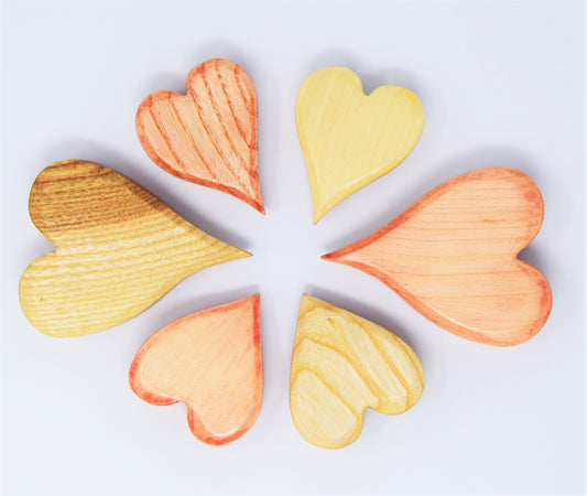 Wooden Heart Set of Three - Eric & Albert