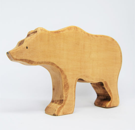 Large Wooden Brown Bear - Eric & Albert