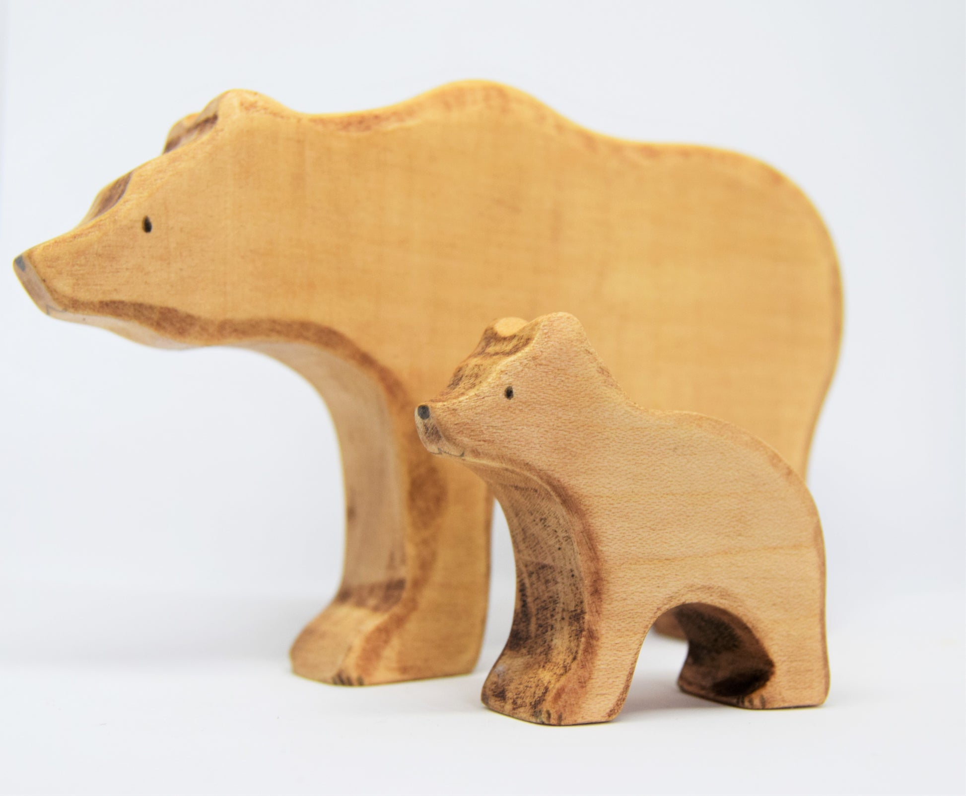 Large Wooden Brown Bear - Eric & Albert