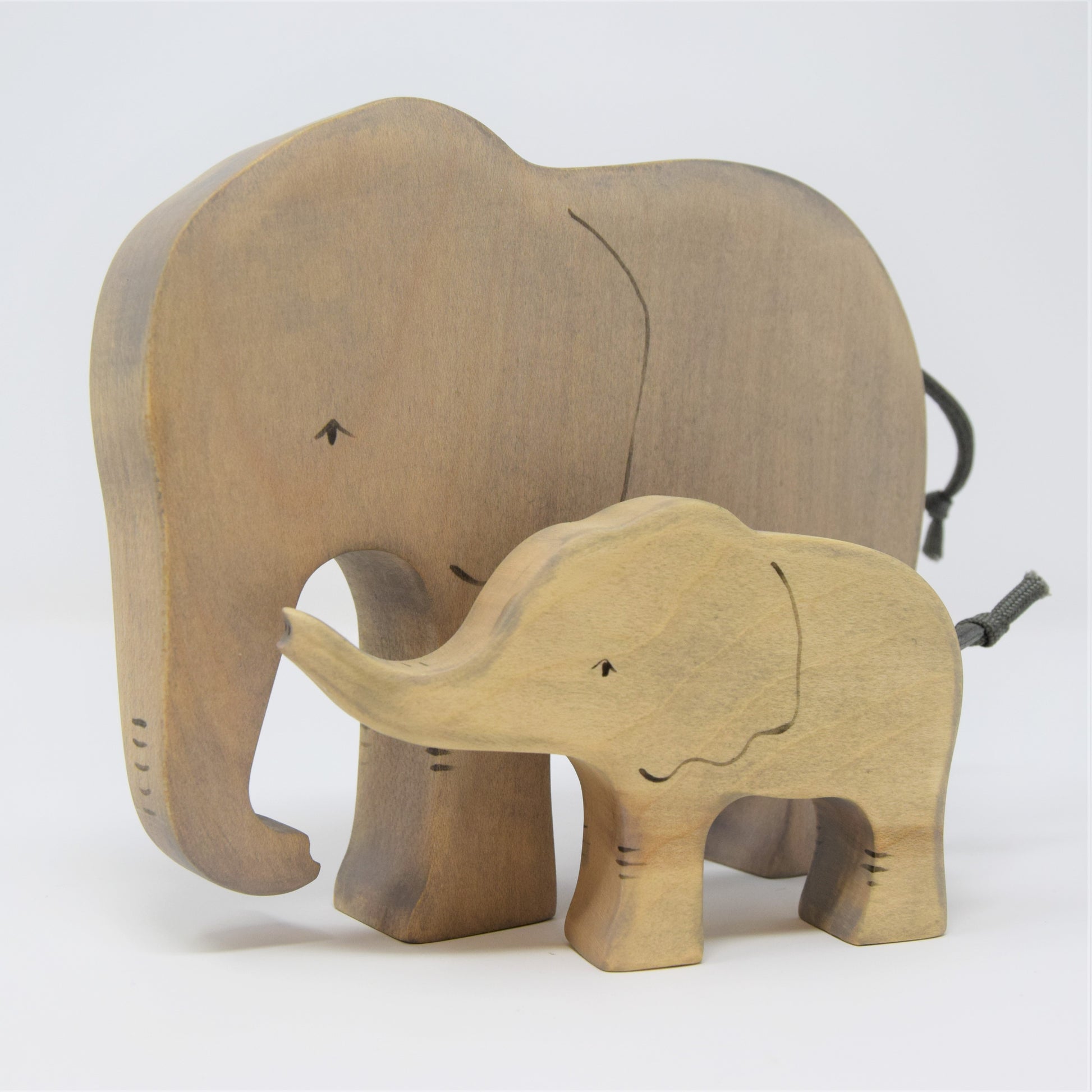 Wooden Elephant Calf - Eric & Albert