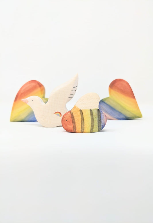 Special Edition Rainbow & Heart Doves - Eric & Albert