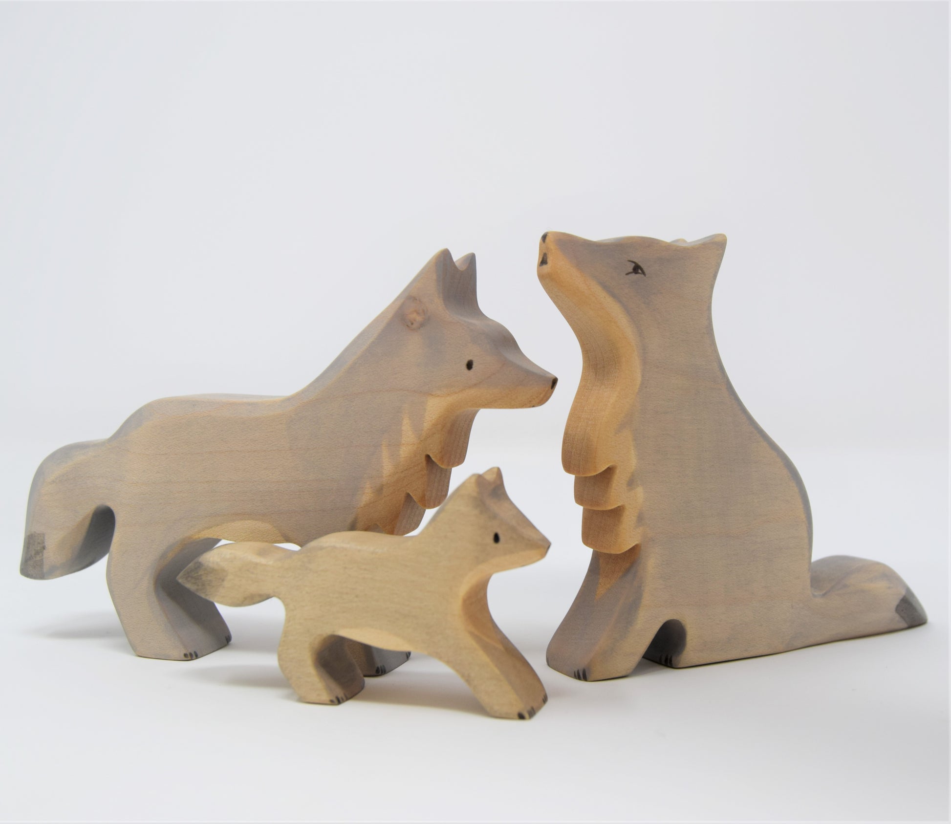 Wooden Wolf Cub - Eric & Albert